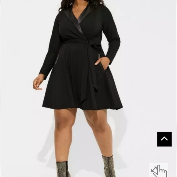 Torrid Mini Tuxedo Dress 20 - Picture 1 of 5